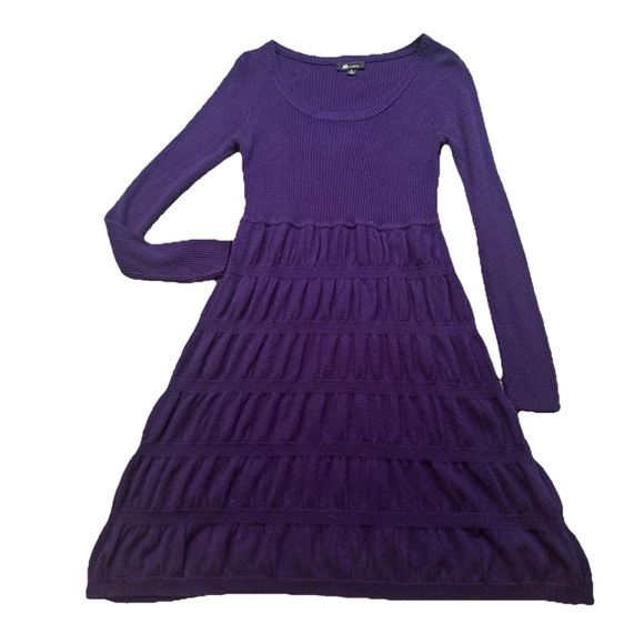 AB Studio Dresses & Skirts - AB Studio Women’s Eggplant Purple Soft Knit Sweater Dress Size Medium Fast Ship